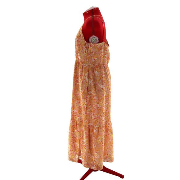Greylin Reya Floral Dress Large Orange Boho Hippie Romantic Resort Vacay NWT - Picture 11 of 13